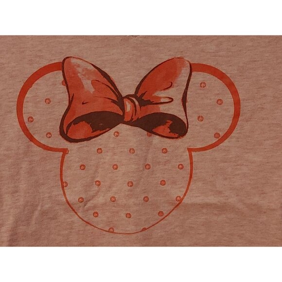 Disney Parks Authentic Minnie Mouse Ears Polka Dots Pink V Neck Pajama Set Short - Picture 16 of 16
